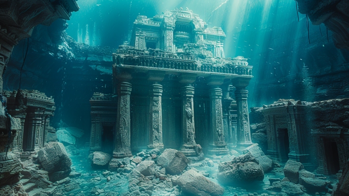 海下遗迹 海底宫殿 海底世界