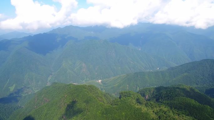 航拍武夷山黄岗山最高峰峡谷草甸森林云海