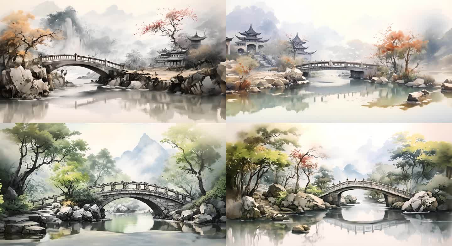 水墨诗意：小桥流水的画中世界"