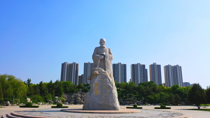 4K 寿光农圣公园 贾思勰雕像