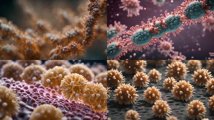 流感病毒 细菌 毒株 病毒爆炸 AI视频