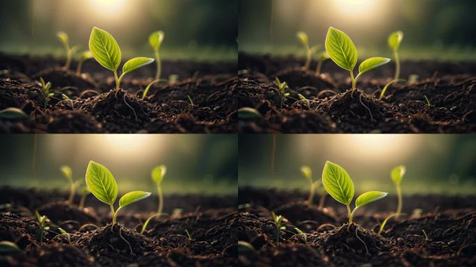 植物发芽种子希望励志新生企业形象