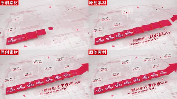 8-商务红色箭头分类ae包装模板
