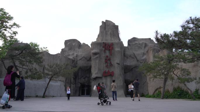 北京动物园狮虎山景点