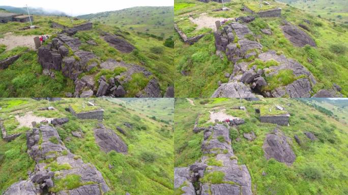 航拍武夷山黄岗山最高峰峡谷草甸森林云海