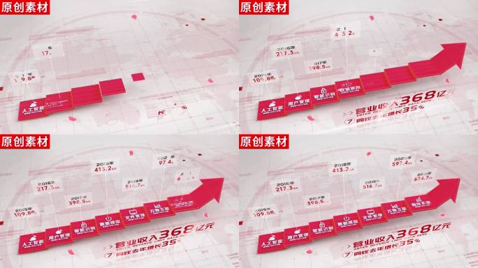 7-商务红色箭头分类ae包装模板