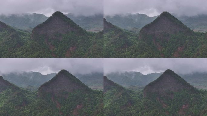 麦积山烟雨