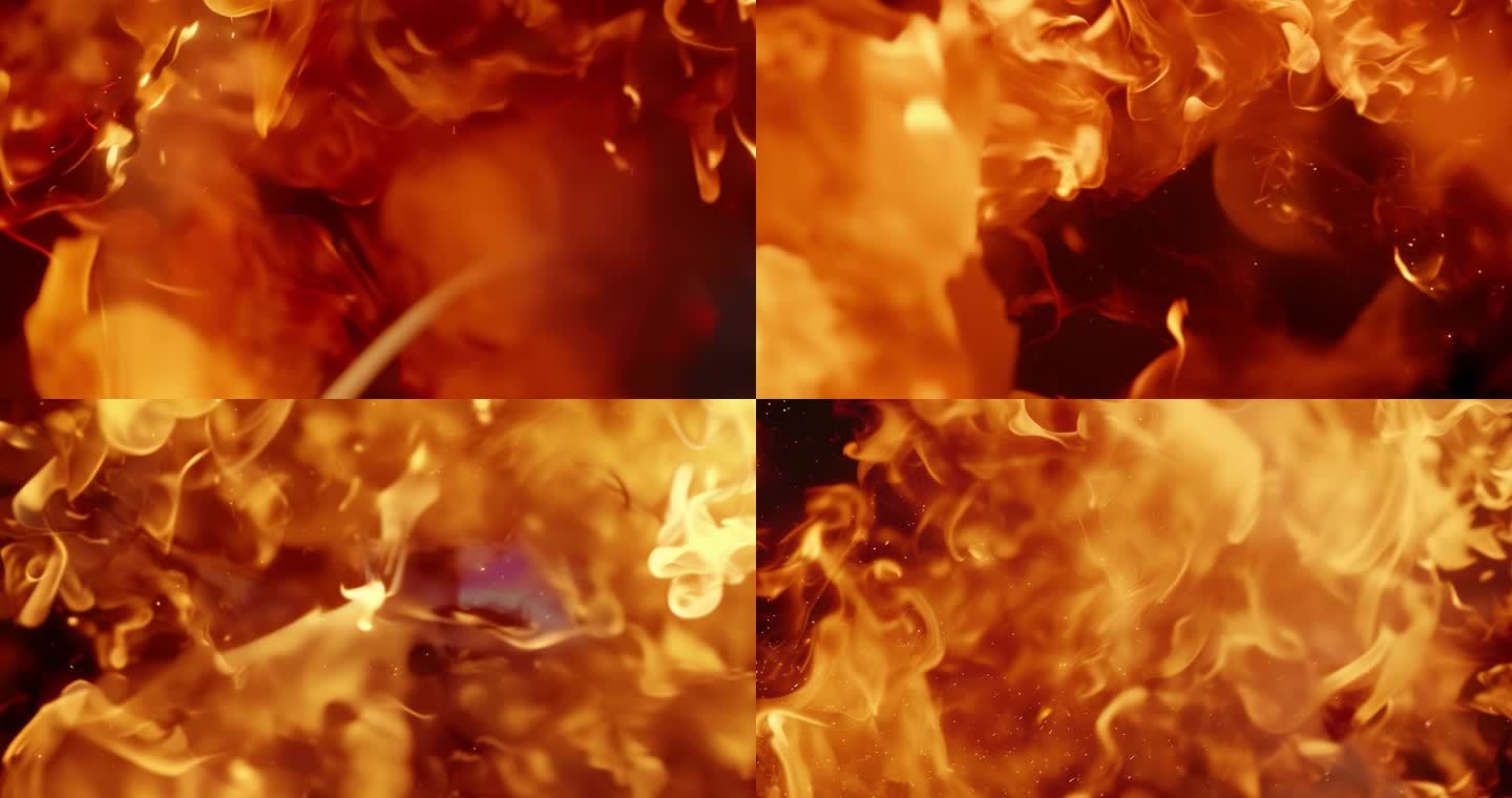 火火苗着火燃烧高速升格视频
