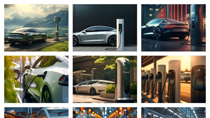 新能源汽车充电桩未来汽车车间智能制造