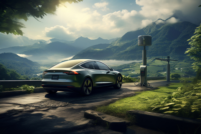 新能源汽车充电桩未来汽车车间智能制造