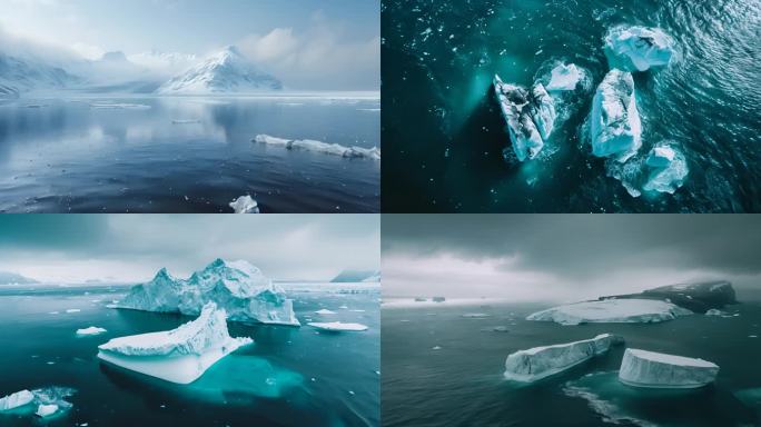 冰川海洋极地冰川冰川融化全球变暖