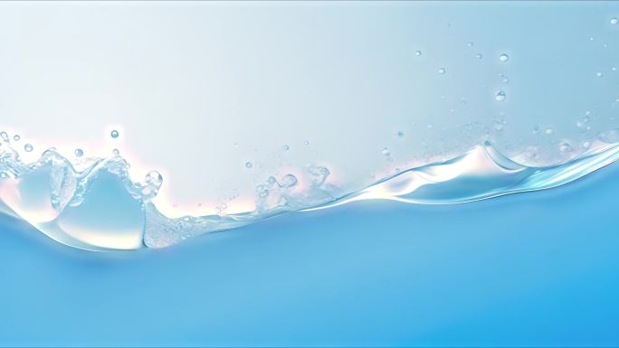蓝色水流动升格 波动水面 蓝色水流动画