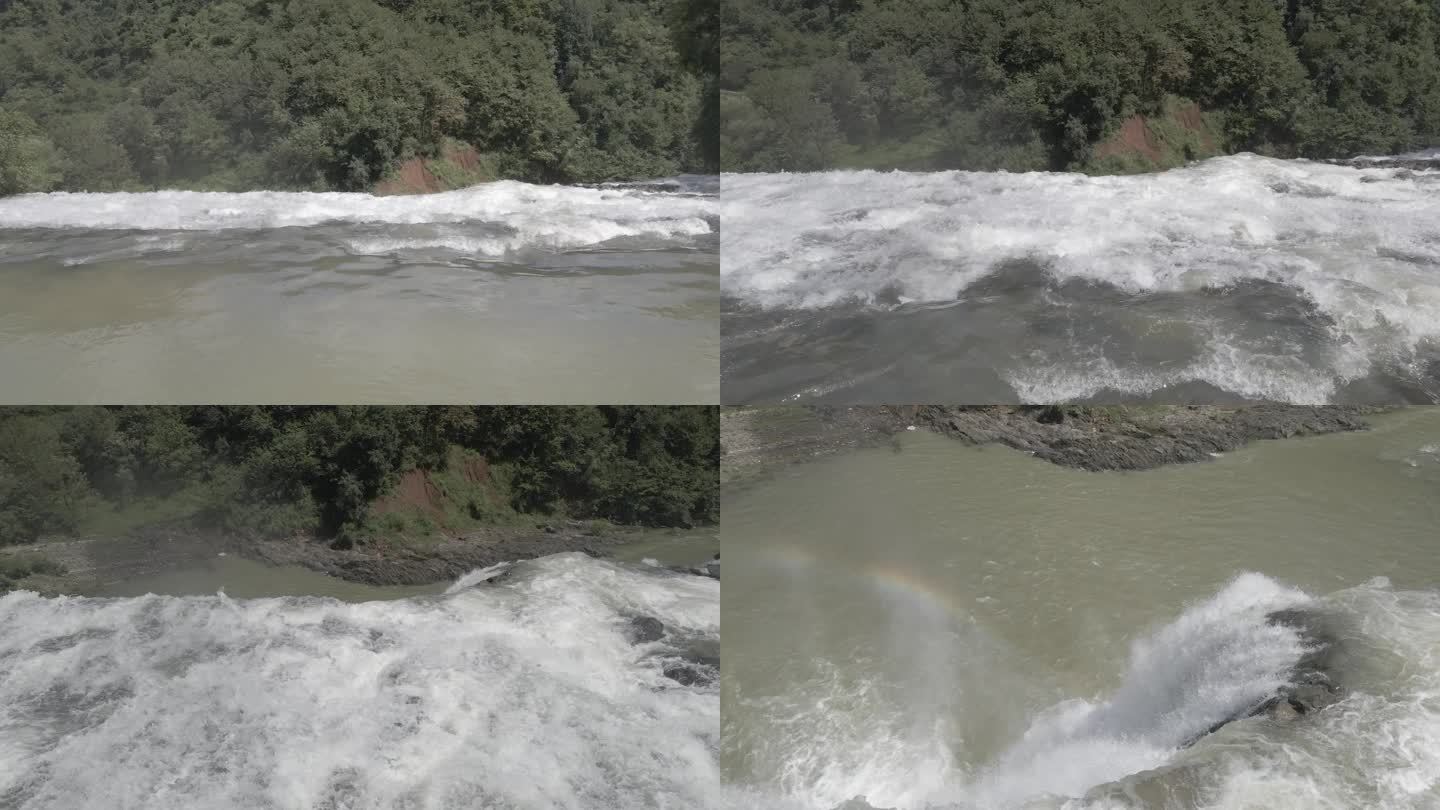 汉江支流瀑布玩水