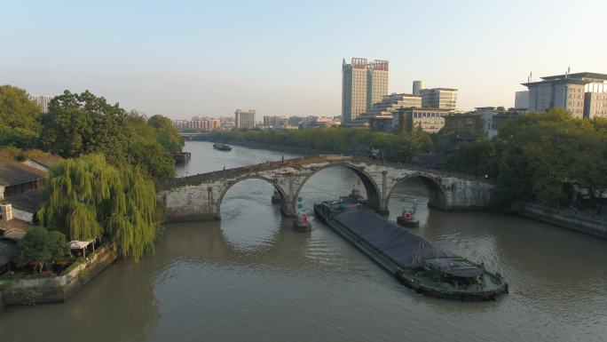 4K航拍-京杭大运河拱宸桥