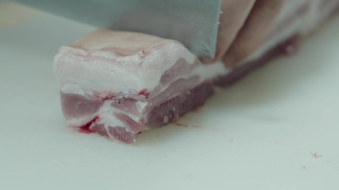 切肥肉切猪肉五花肉做法