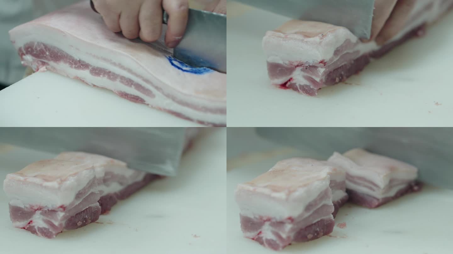 切肥肉切猪肉五花肉做法