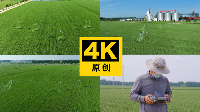 农业多架大疆植保无人机农药现代农业科技