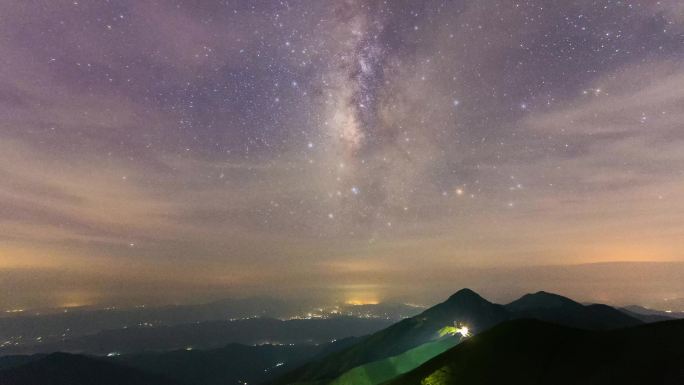 武功山星空银河日出延时摄影旅游宣传4K