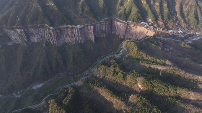 挂壁公路郭亮村航拍