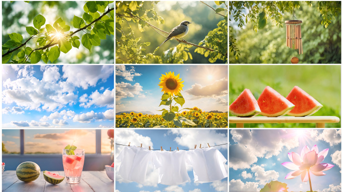 夏天立夏夏至唯美小清新空镜