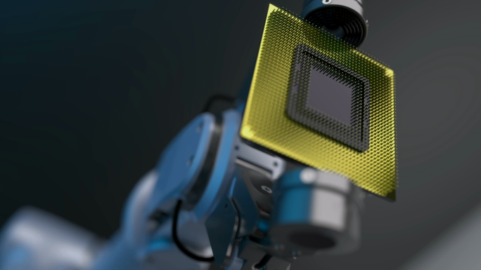 机械臂机械手人工智能AI未来科技芯片展示