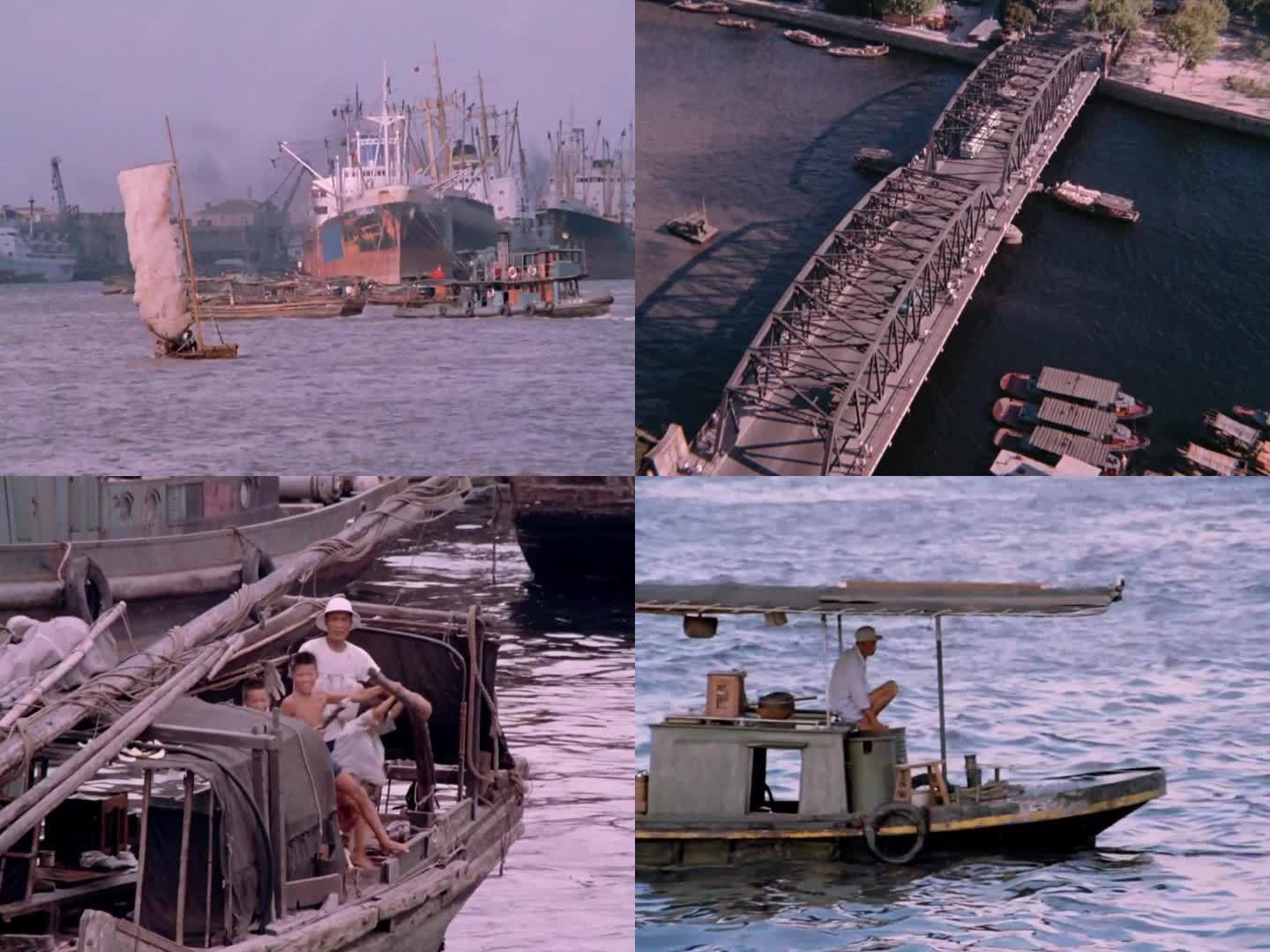 上海 外滩 苏州河  码头 1972年