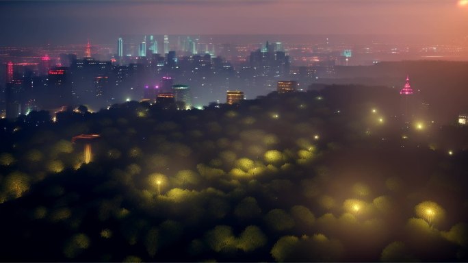 AIGC 城市夜景