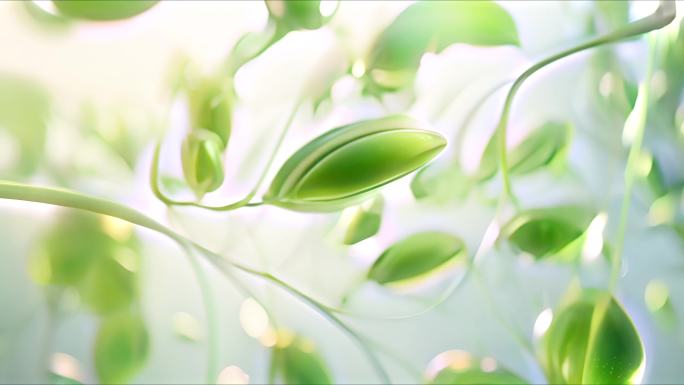 叶绿素光和作用动画 绿色细胞 植物