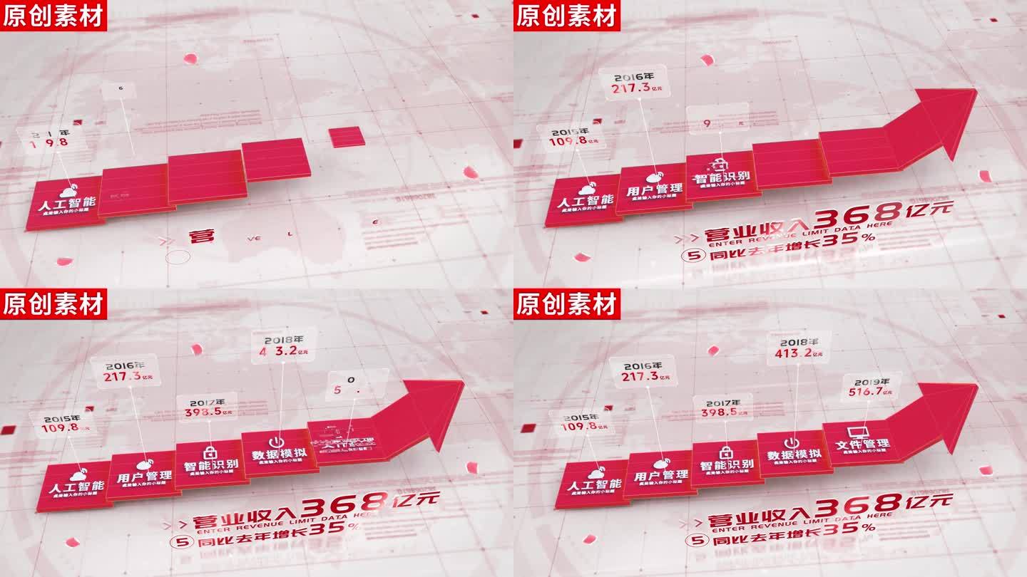 5-商务红色箭头分类ae包装模板