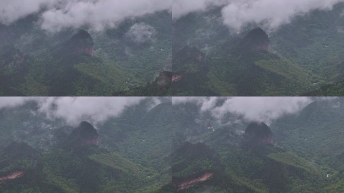 麦积山烟雨