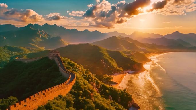 中国美丽祖国大好河山风景风光ai素材原创