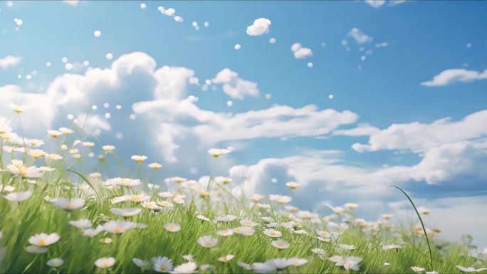 草地蓝天白云 美丽风景 唯美 绿色清新