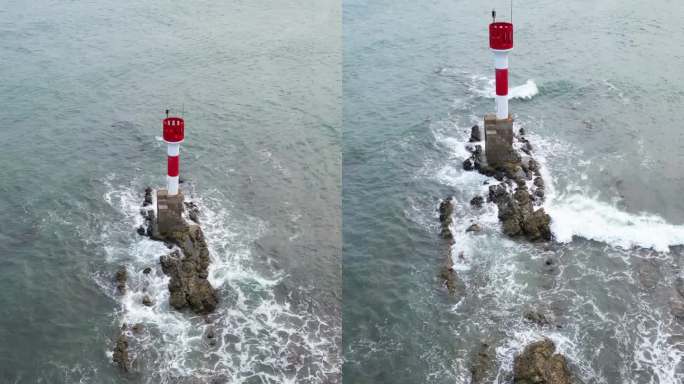 海边灯塔4K无损竖拍空镜