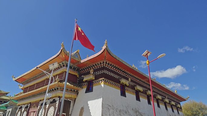 民族团结藏区爱国红旗团结稳定