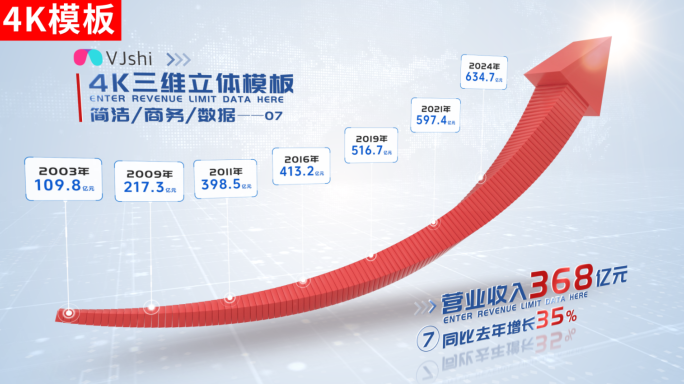 7-商务红色箭头分类ae包装4K