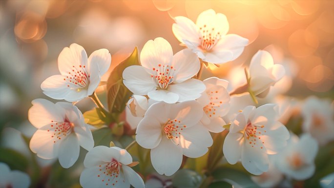 桃花茉莉花花海ai素材春天来了立春春分原