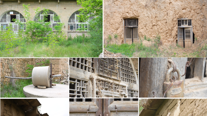 陕北 黄土高原 窑洞 破旧窑洞 破墙烂院