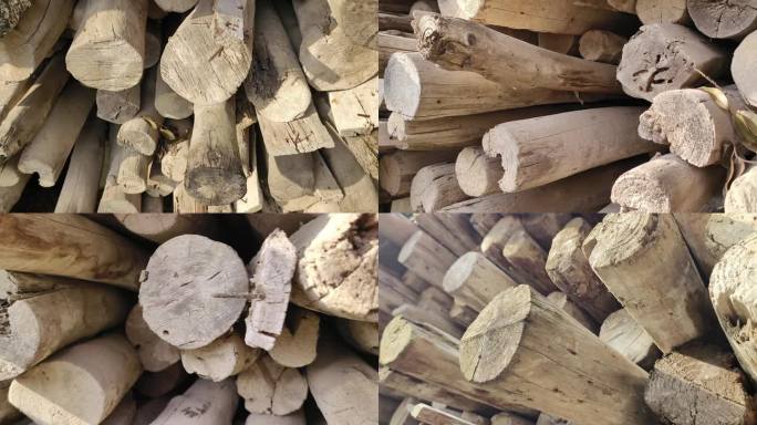 实木地板原木切割实木木材厂实木家居碳排放