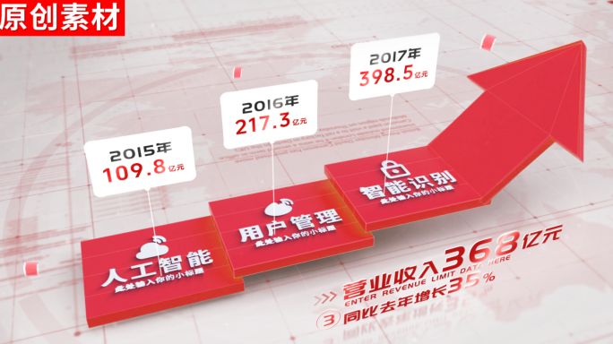 3-商务红色箭头分类ae包装模板