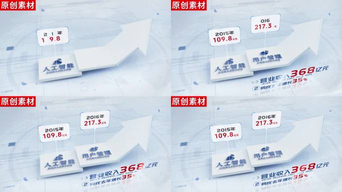 2-白色箭头增长分类ae包装模板