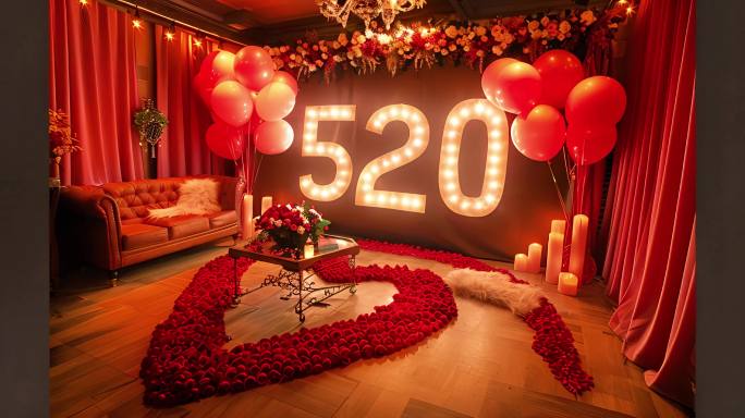 求婚520情人节创意背景 520我爱你