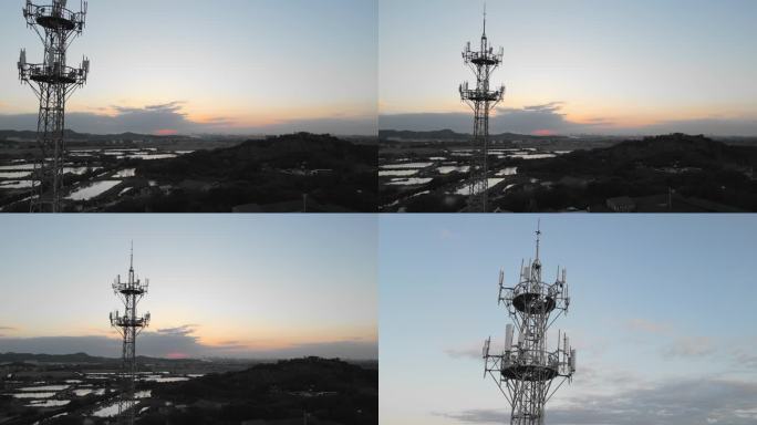 日落后信号塔