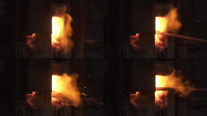 高温的锅炉 炉火