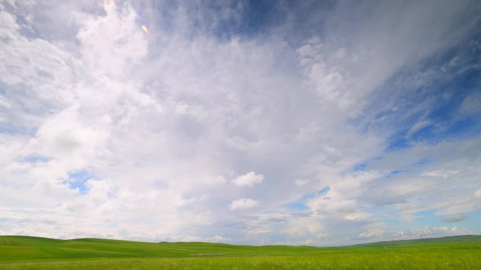 大美草原风景延时