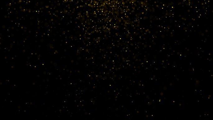 金色粒子金粉下落-4k循环透明通道