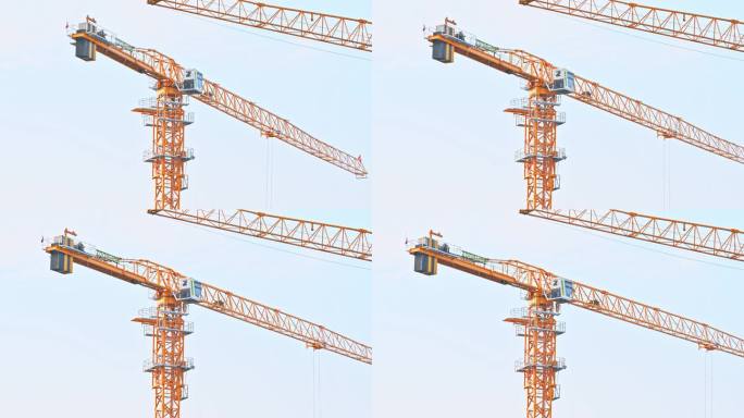建筑工地施工塔吊工程吊车架子起重机旋转