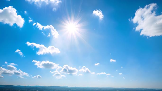 夏天高温天气太阳直射炎热土地干旱少雨合集