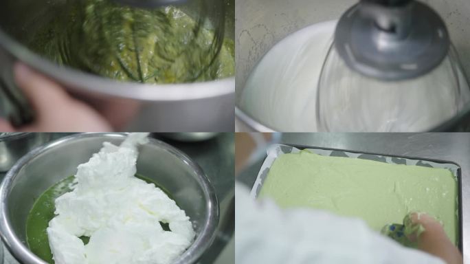 抹茶蛋糕制作过程