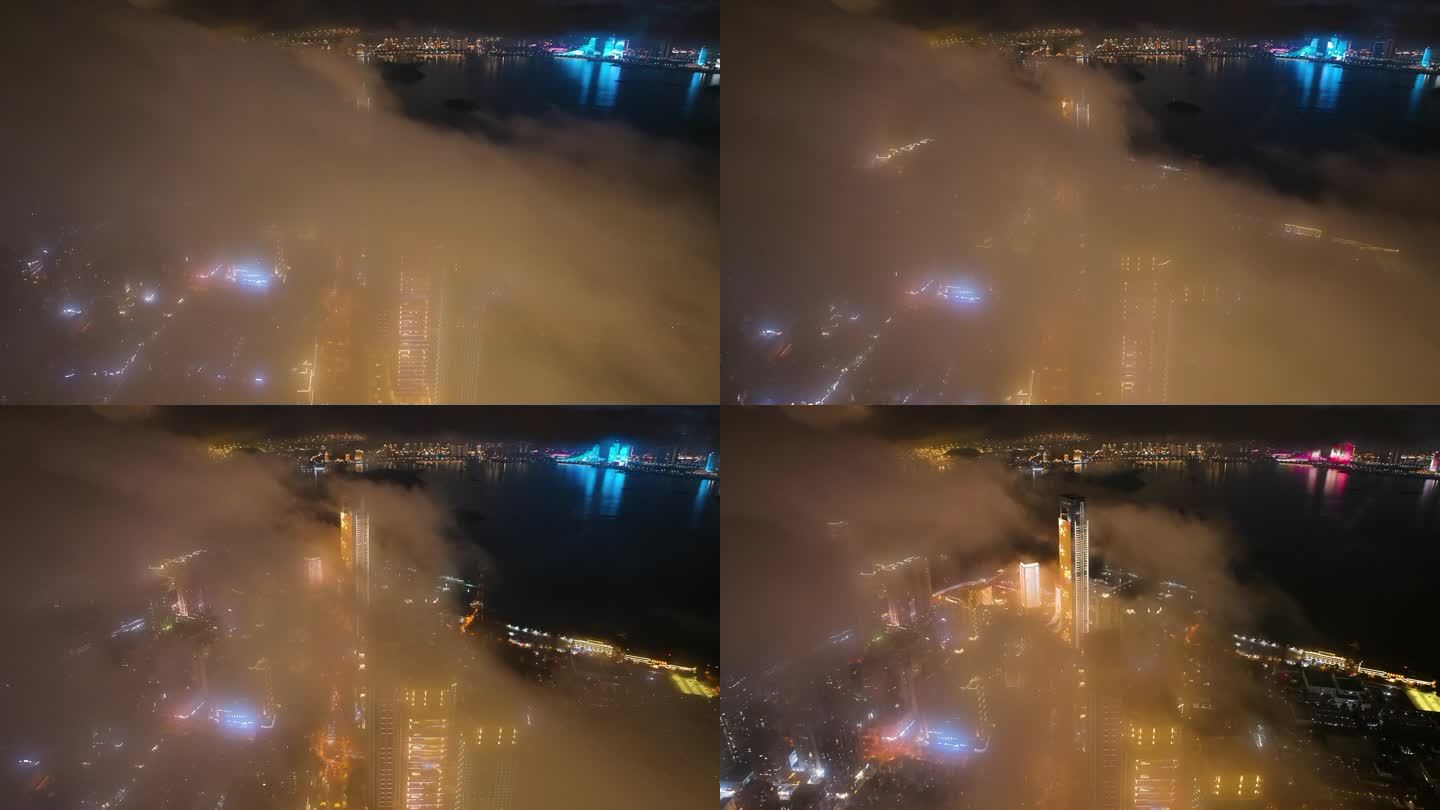 第一高楼帝景苑夜晚平流雾