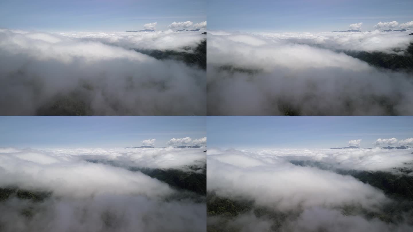 无人机航拍穿越云海